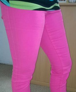 coole Neon-Pinke Röhren-Hose
