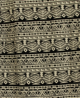 Primark Azteken Print Schößchen Top Beige Schwarz