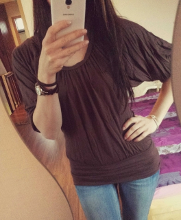 Shirt mit Fledermausärmel