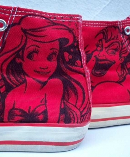 Wunderschöne Arielle Sneaker, handbemalt