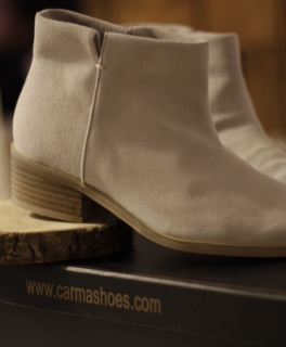 Boots Stiefelette 36 Beige Carma Echt Leder