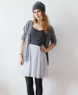 Abercrombie & Fitch - Graues Kleid mit Tüllrock