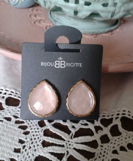 Ohrringe Ohrclips rosé Nude Tropfenförmig Bijou Brigitte