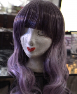 Lila Kanekalon Perücke (55cm)