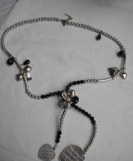 Statement Kette schwarz silber Blogger Boho