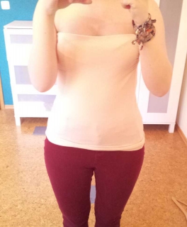 nude farbenes Tube Top