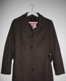 neu und ungetragener Mantel mit Fischgrätenmuster von H&M Grösse 44