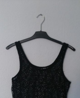 Spitze Netz Oberteil bauchfrei S blogger crop top