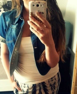 Neue Süße Vintage Jeansjacke in kurz