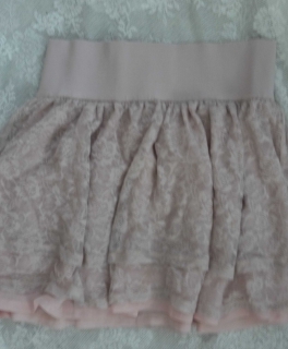 rosa rüschen rock spitze