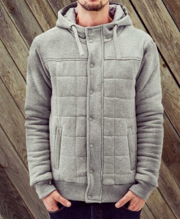 Urban Classics | Sweat Winter Jacket / College Winterjacke / Hoodie, grau in XL