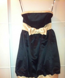 Cocktailkleid / Ballkleid schwarz mit Schleife
