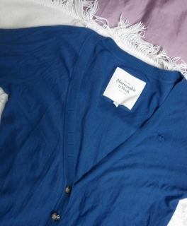Abercrombie & Fitch Cardigan Strickjacke blau 