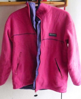 pink lila Helly Hansen Wendejacke 80er Fleece/Plüsch