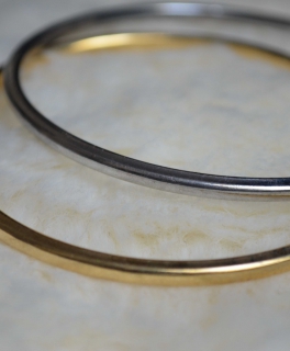 Armreifen in silber & gold