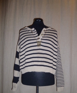 S.OLIVER Vintage cropped Streifenpulli, Gr. S