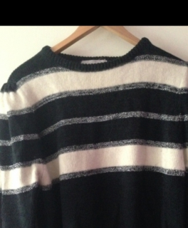 Oversize / vintage strickpulli / schwarz weiß