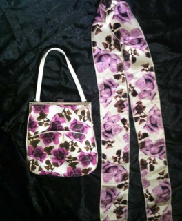 Tasche & Tuch, Set, Blumen, 60er Jahre