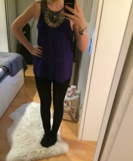 Royal-blaue Chiffon Bluse