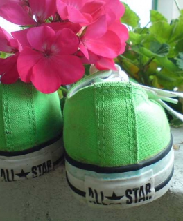 Neongrüne Converse Chucks 37,5