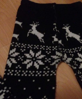 dicke Strickleggings Norwegermuster