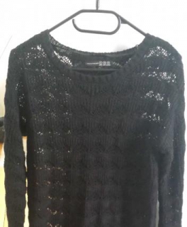 Schwarzer Strick Pullover NEU Gr. 34 Herbst / Winter