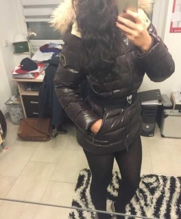 Winter Daunenjacke mit Fellkaputze