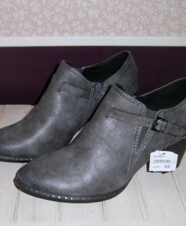 Marco Tozzi Ancle Boots 42 NEU Hochfront Pumps Grau Biker Herbst Winter