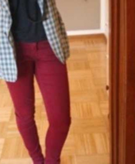 Zara Tafaluc Rote Skinny Denim Jeans