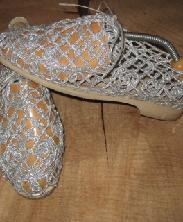 Originale Vintage Lario Netz-Halbschuhe in Größe 38