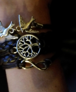 Armband wickelarmband lebensbaum unendlich