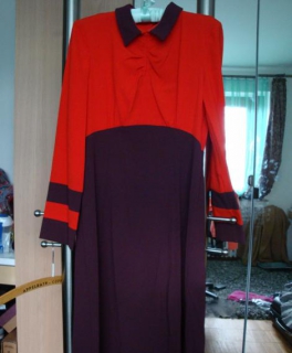 Marc by Marc Jacobs Kleid mit Etikett orange beere Trompetenrock ausgestellt mit Kragen