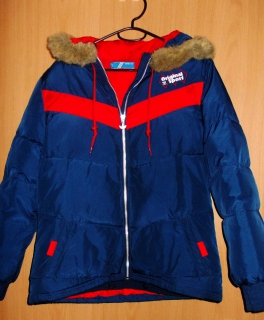 Winterjacke Daunenjacke Blogger Blau Rot Adidas Neu Neon Orginal Windbreaker