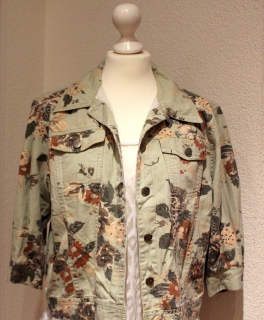 Jeansjacke / Blumen Vintage Oversize