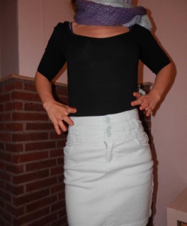 High-Waist-Rock, Mint, H&M, Gr.34