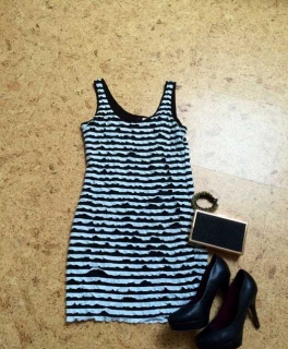 Schwarz weißes Partykleid in 36