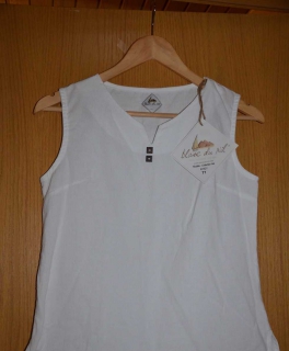 NEU Oberteil Bluse Top Blanc du Nil S 36 weiß 100% Baumwolle