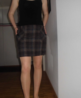 Esprit Karorock braun/blau Gr. 44