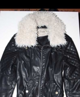 Zara Lederjacke Pelz 36