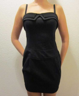 Abendkleid Partykleid Kleid von Zara kleines Schwarzes Nadelstreifen