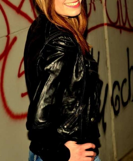Sexy Lederjacke in schwarz