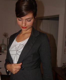 antrazitfarbener Blazer im Boyfriendlook / Orsay
