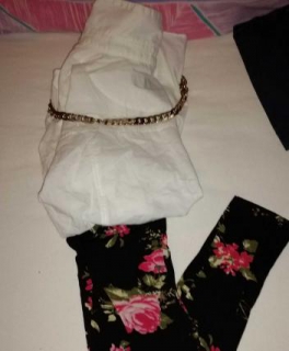 Beliebte Rosenmuster Leggings 