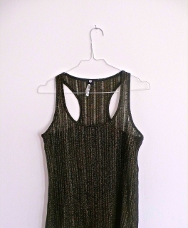 stradivarius lochmuster lurex glitzer top