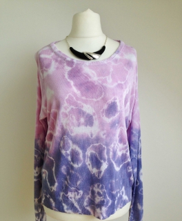 Edler DIY Batik Pullover Rosa Violet