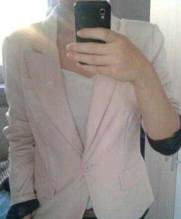 creme weißer evita blazer nude ONLY vero moda