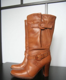 Braune Lederstiefel von Corso Como Milano