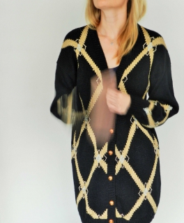 oversize vintagepulli/ cardigan, granny hipster blogger