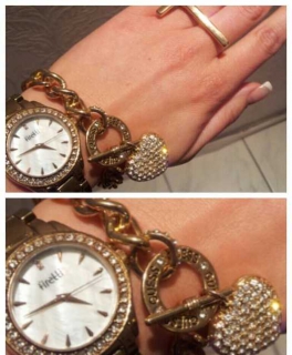 firetti Uhr gold Steinchen