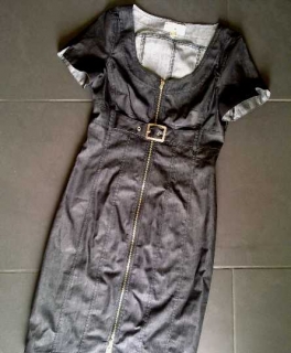 Jeans Kleid Bleistift Designer 36 S 38 M Rick Cardona